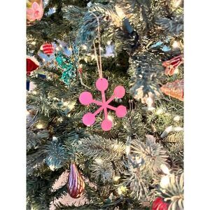 NEW ROOST Multicolor Laser Cut Wood Ornaments Set of 6